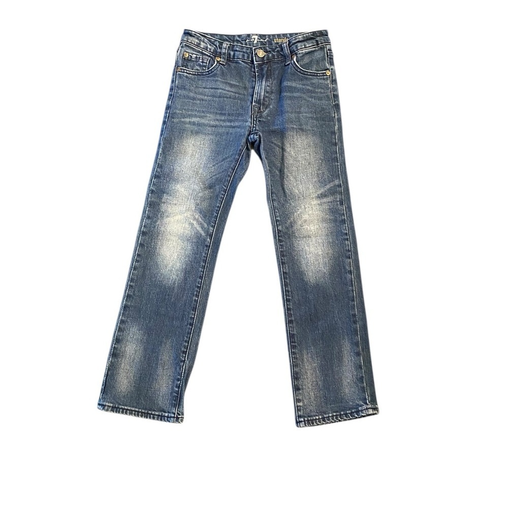 7 for all mankind distressed Standard  Blue Denim Jeans